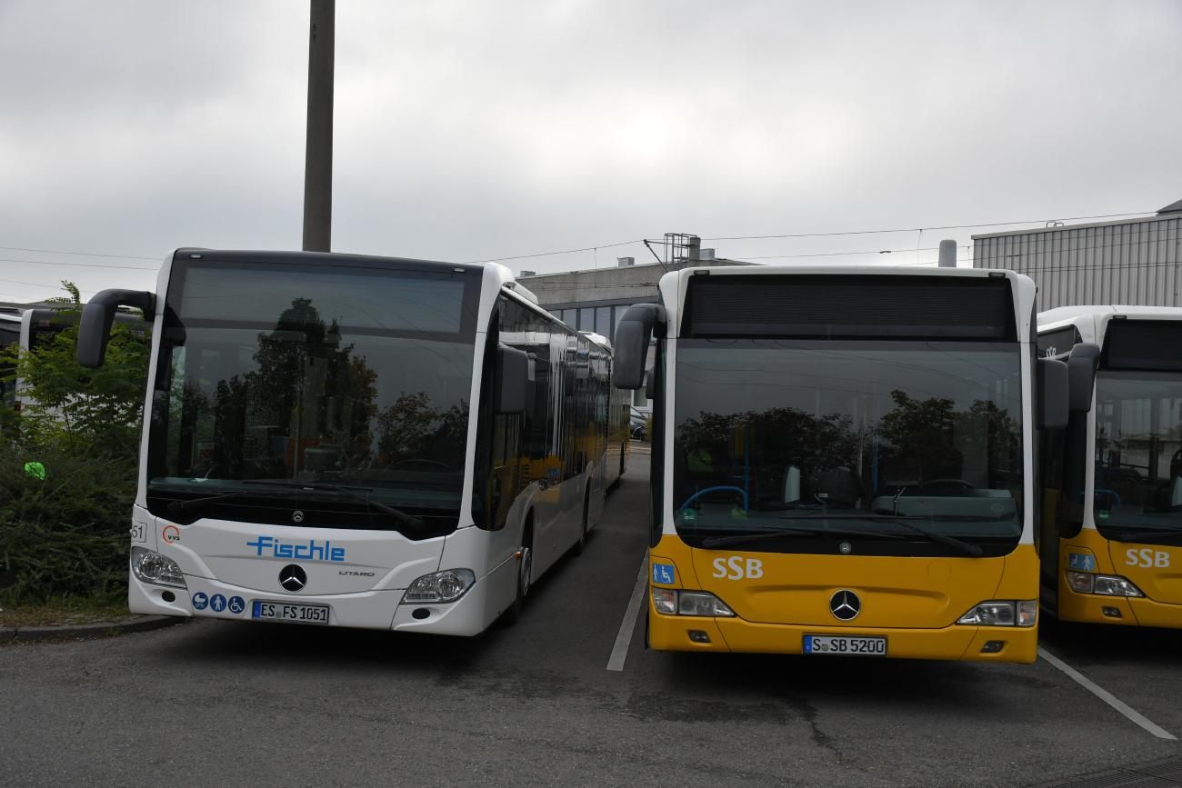 Stuttgart, Mercedes-Benz O530 Citaro Facelift # 5200; Stuttgart, Mercedes-Benz Citaro C2 Hybrid # ES-FS 1051